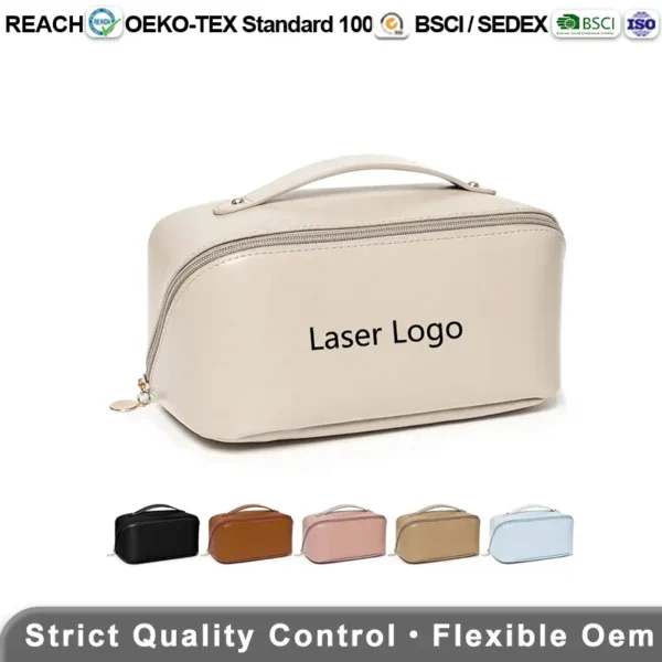 Pillow-shaped cosmetic bag